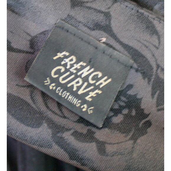 French Curve Sheath Tank Dress Black Rose Floral Print Resort Vacation - Picture 4 of 4